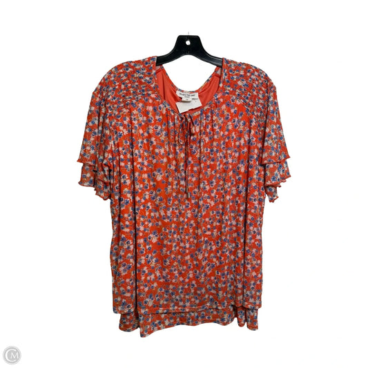 Top Short Sleeve By Skyes The Limit In Orange, Size: 1x