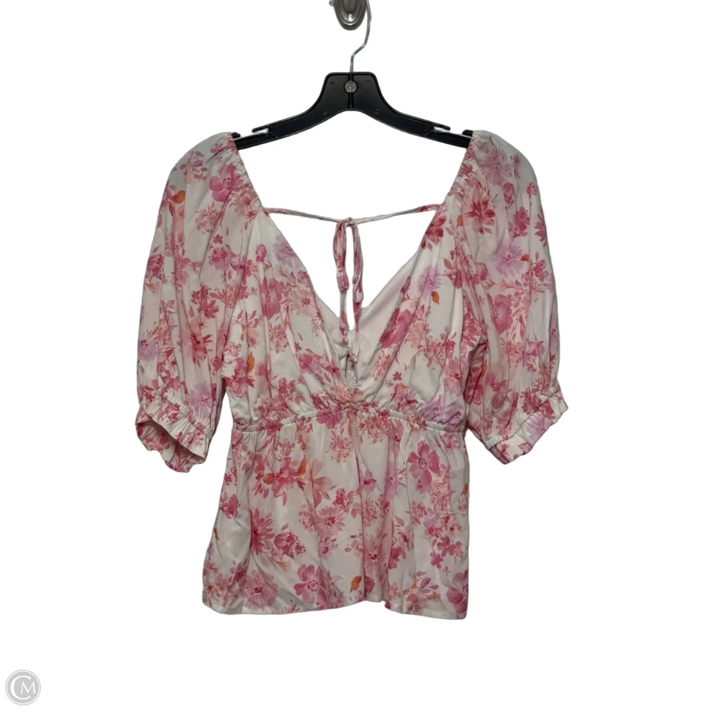 Top Short Sleeve By Francesca's In Floral Print, Size: S