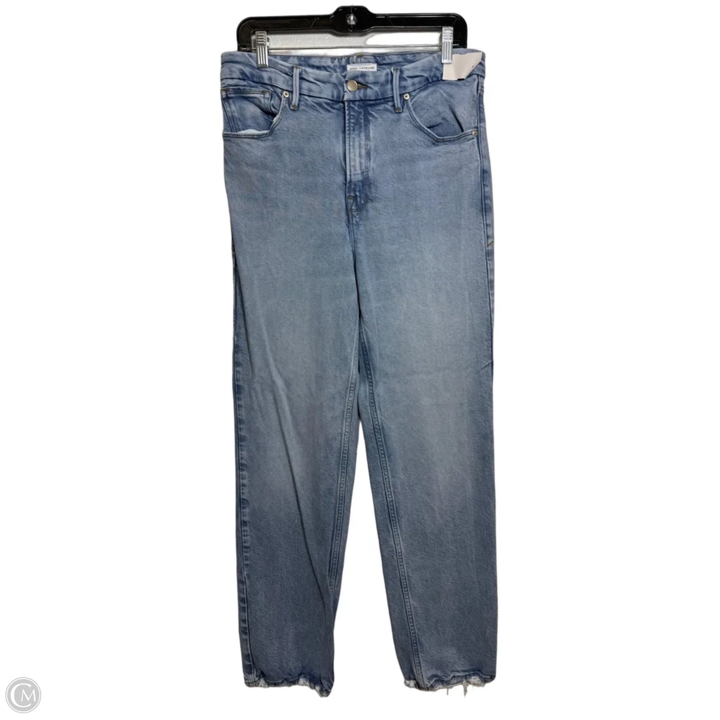 Jeans Straight By Good American In Blue Denim, Size: 10