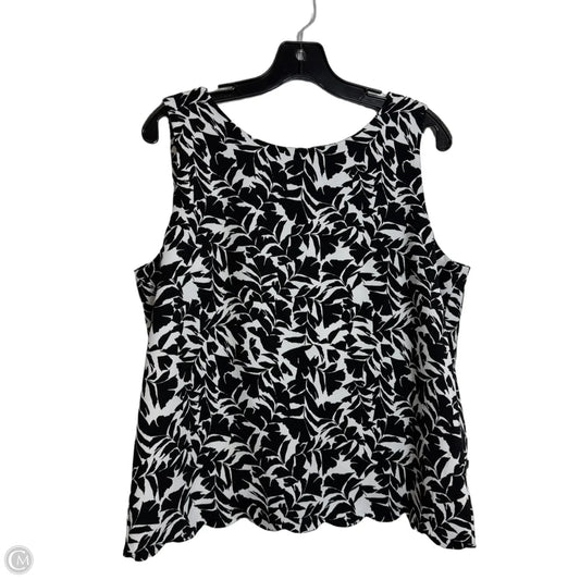 Top Sleeveless By J. Crew In Black & White, Size: M