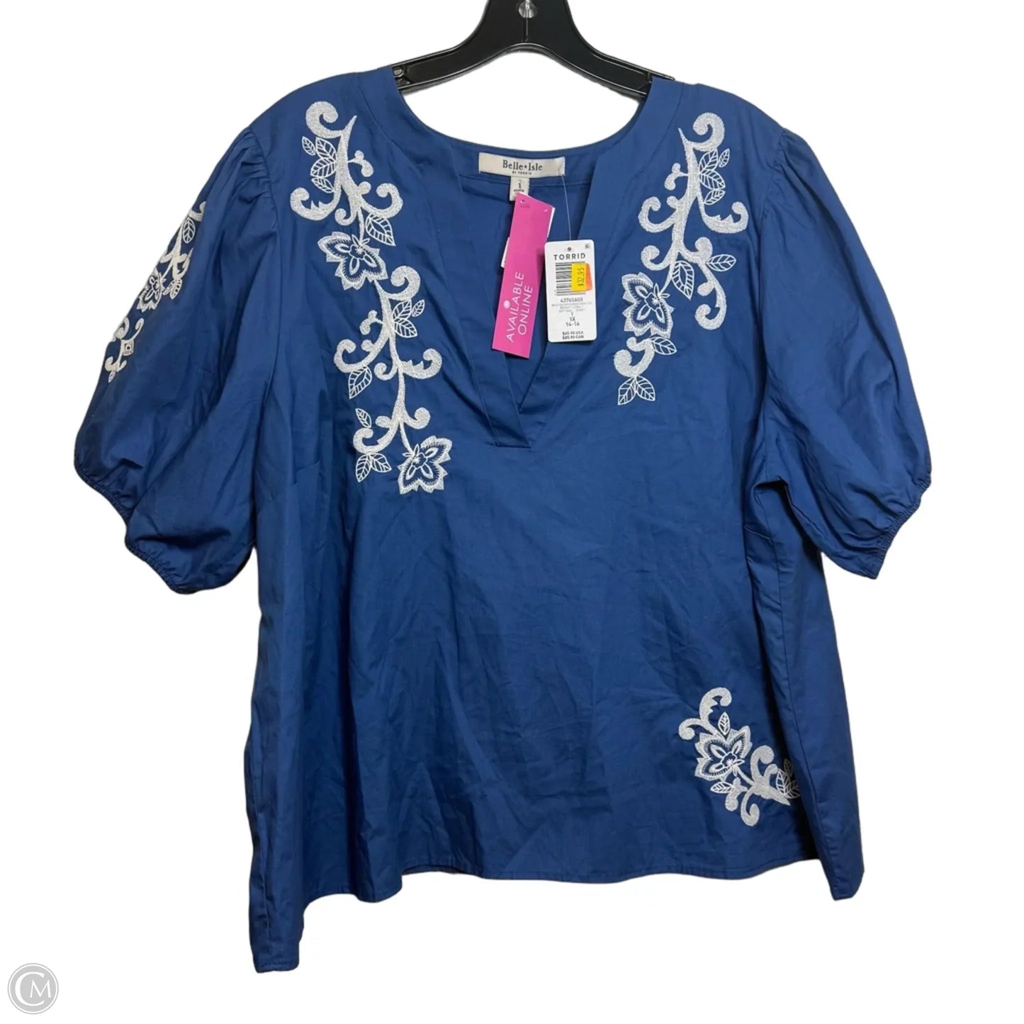 Top Short Sleeve By Torrid In Blue, Size: 1x