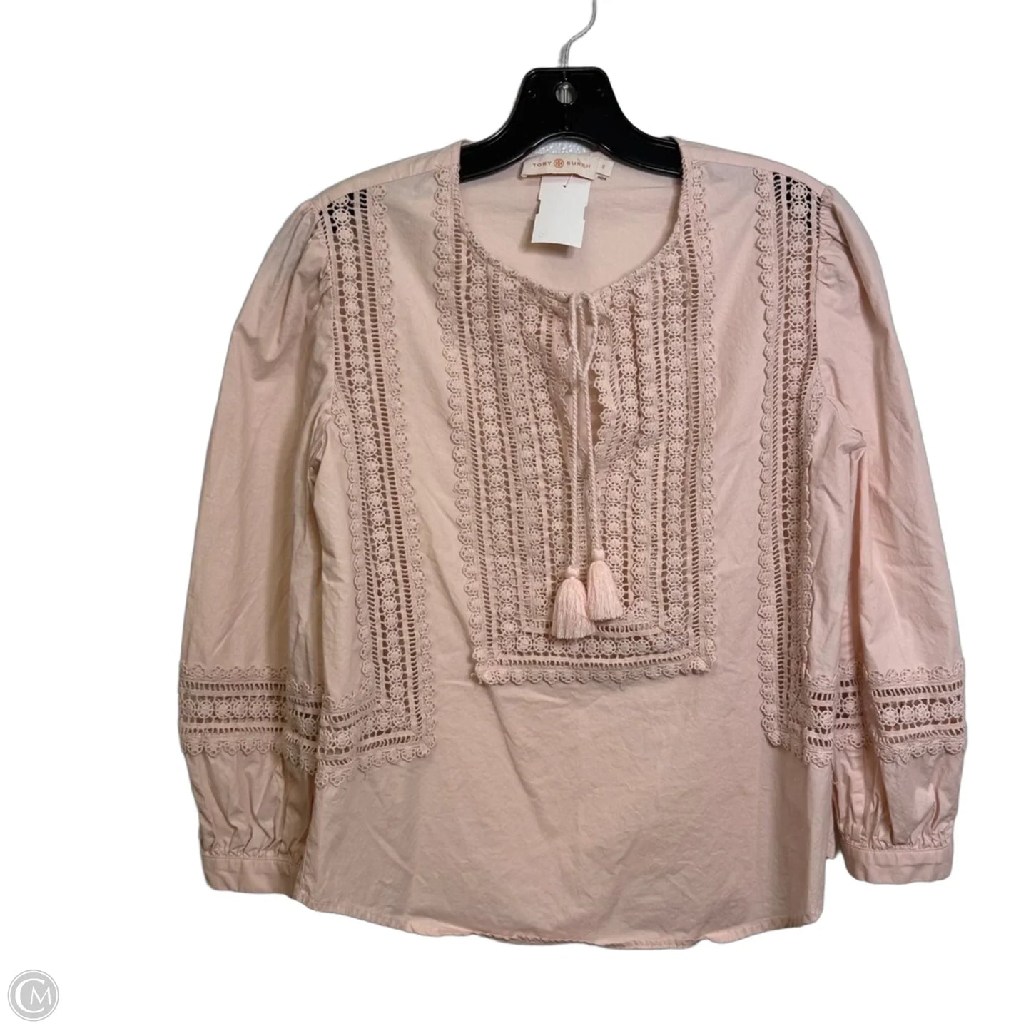 Top Long Sleeve Designer By Tory Burch In Pink, Size: Xs