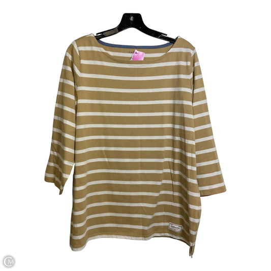 Top 3/4 Sleeve By Talbots In Striped Pattern, Size: 1x