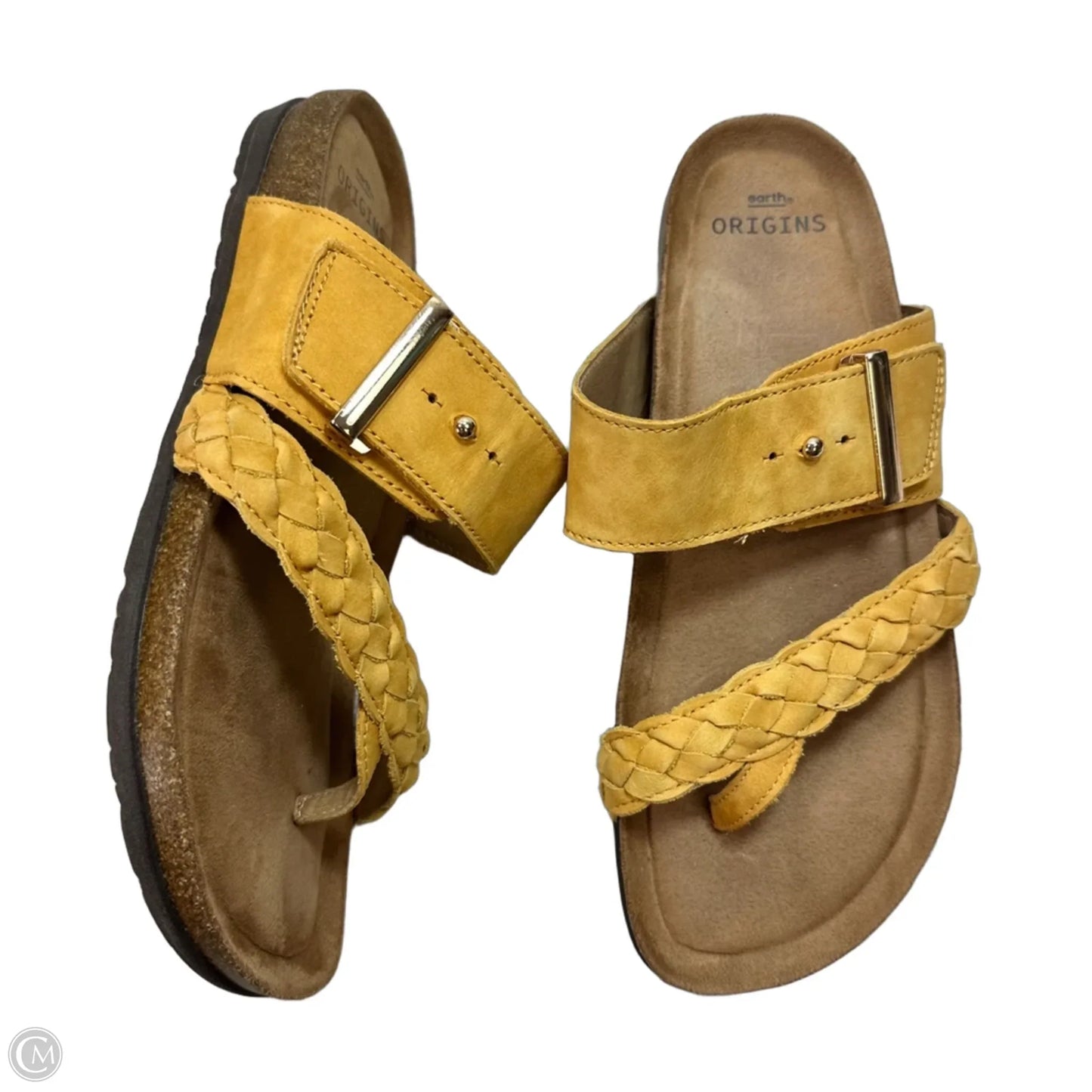 Sandals Flats By Earth In Yellow, Size: 9