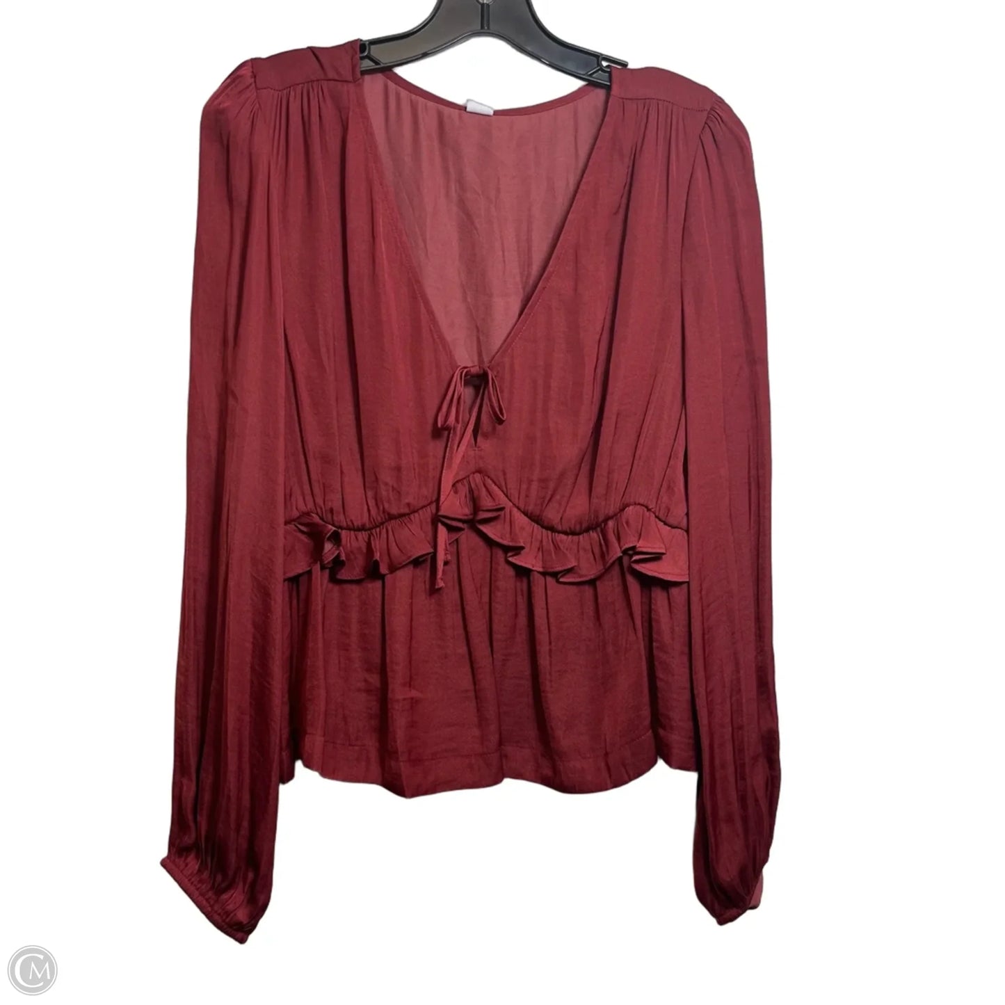 Top Long Sleeve By Old Navy In Red, Size: M