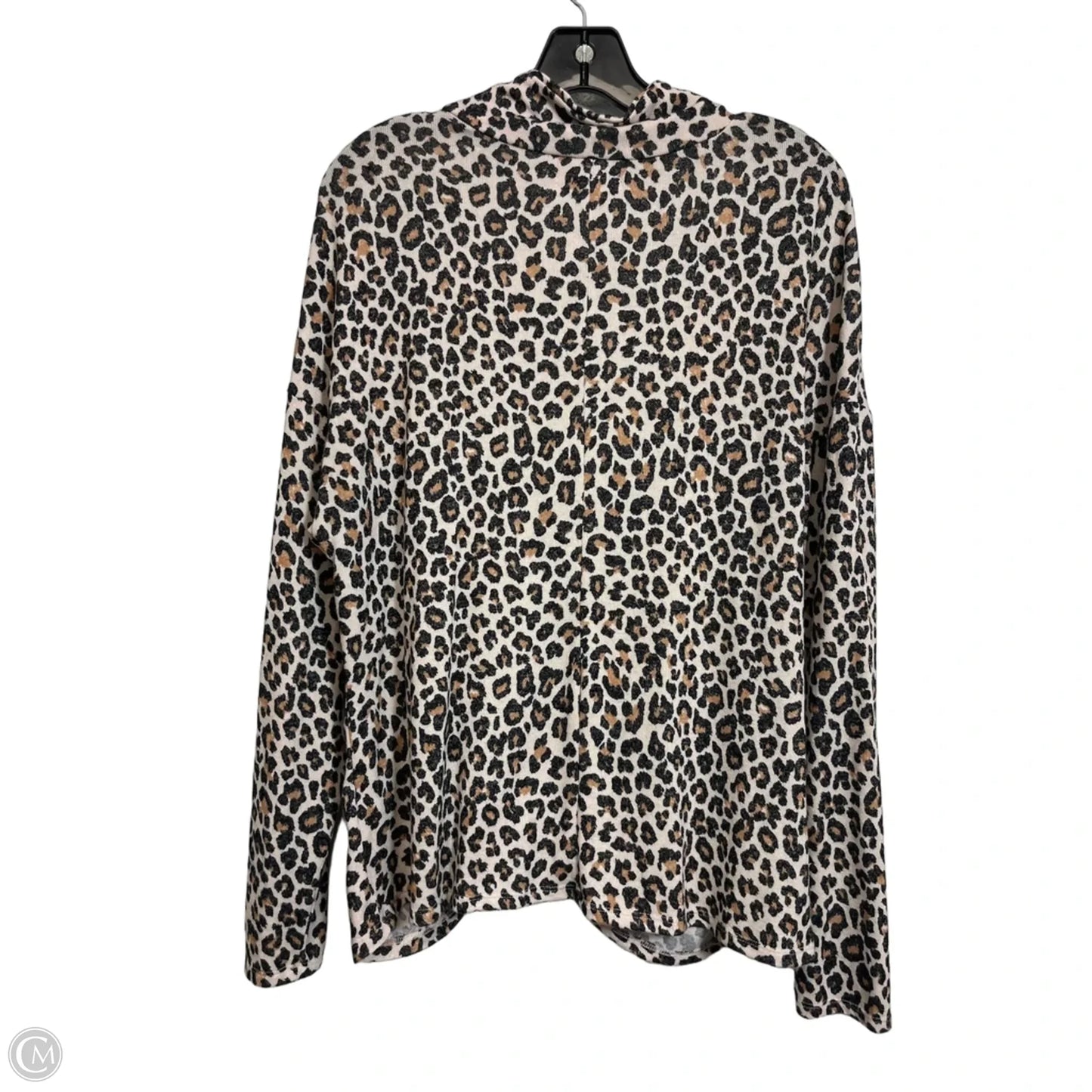 Top Long Sleeve By Jennifer Lopez In Animal Print, Size: Xl