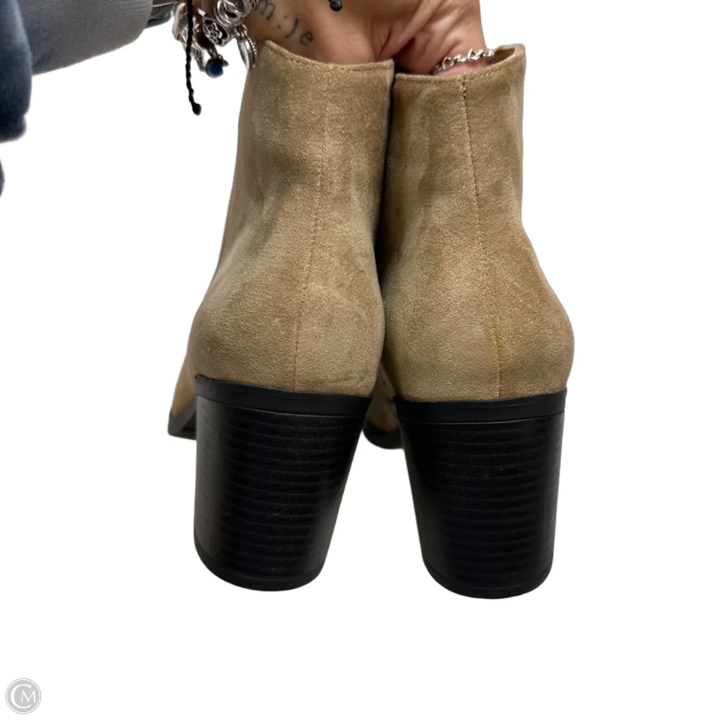 Boots Ankle Heels By Sonoma In Tan, Size: 9.5