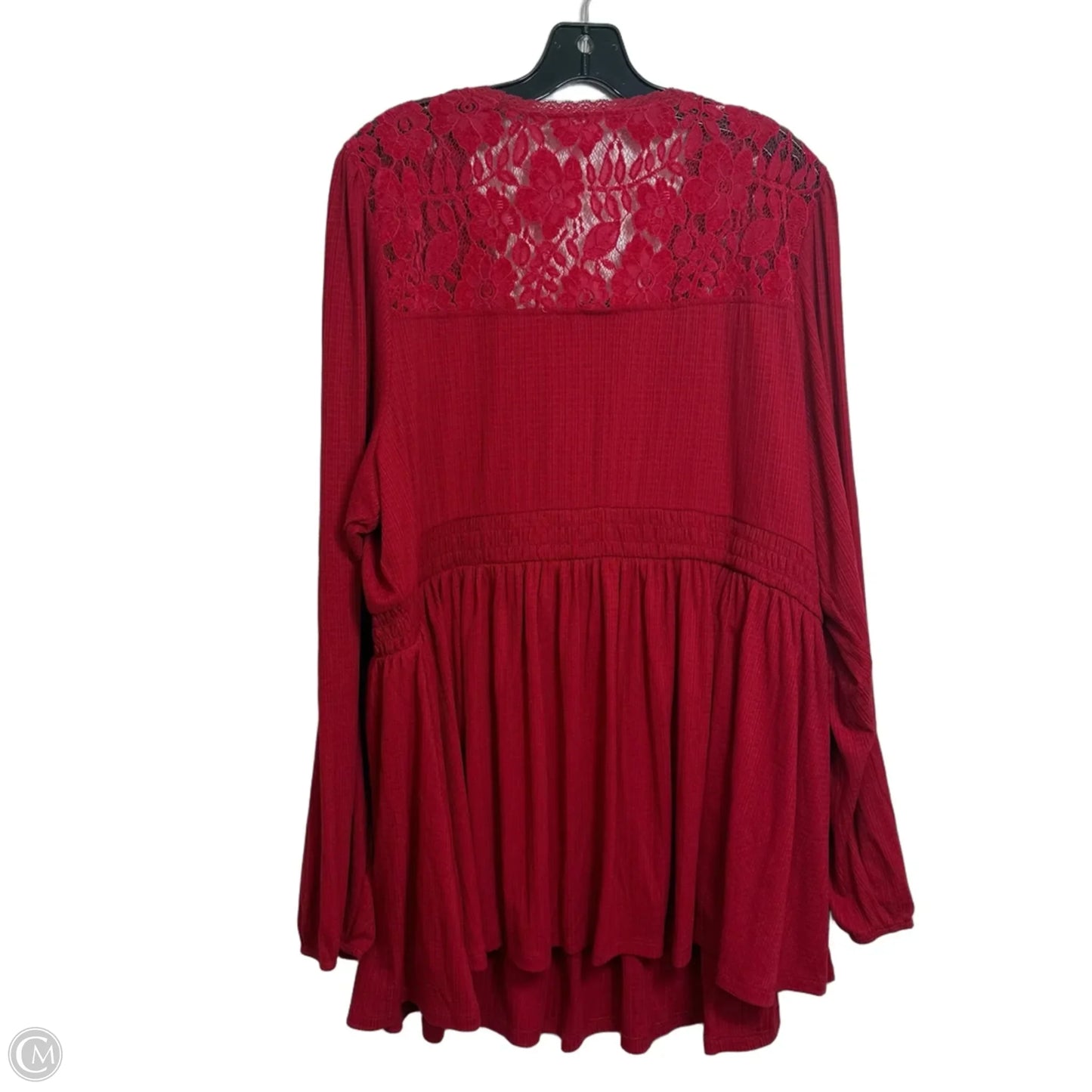 Top Long Sleeve By Torrid In Red, Size: 4x
