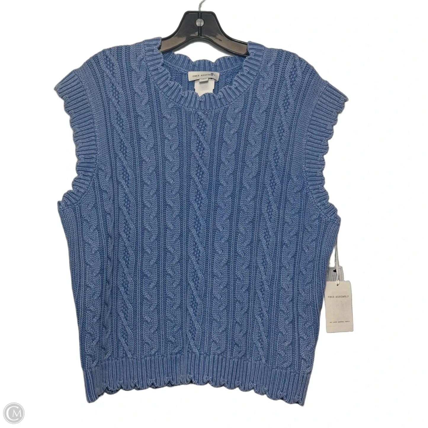 Vest Sweater By Free Assembly In Blue, Size: L
