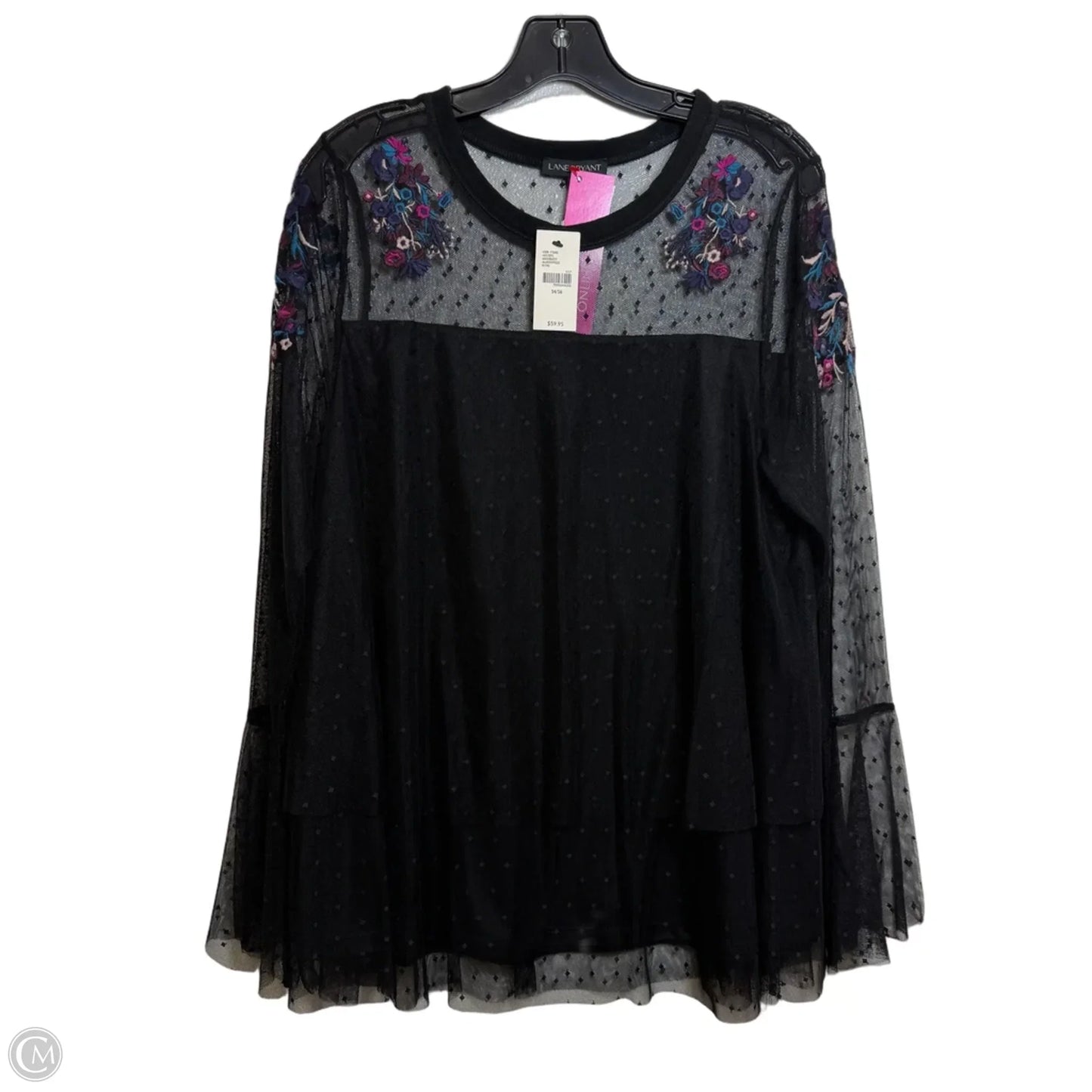 Top Long Sleeve By Lane Bryant In Black, Size: Xl