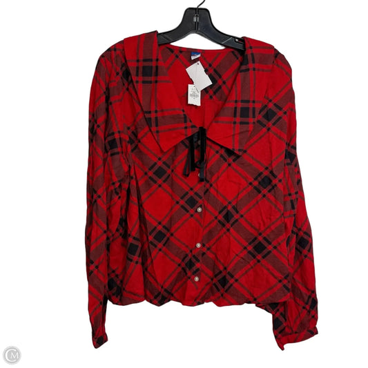 Top Long Sleeve By Old Navy In Red, Size: Xl