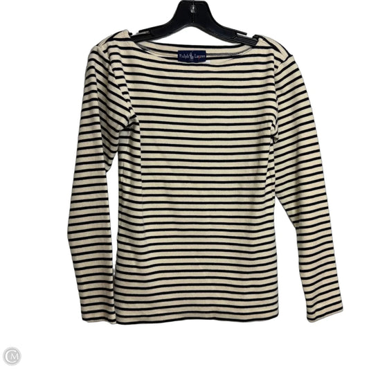 Top Long Sleeve Basic By Ralph Lauren In Striped Pattern, Size: M