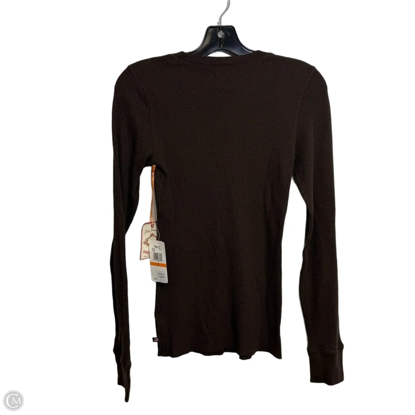 Top Long Sleeve Basic By Ralph Lauren In Brown, Size: S