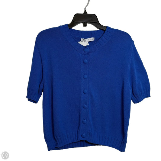 Cardigan By Zara In Blue, Size: Xl