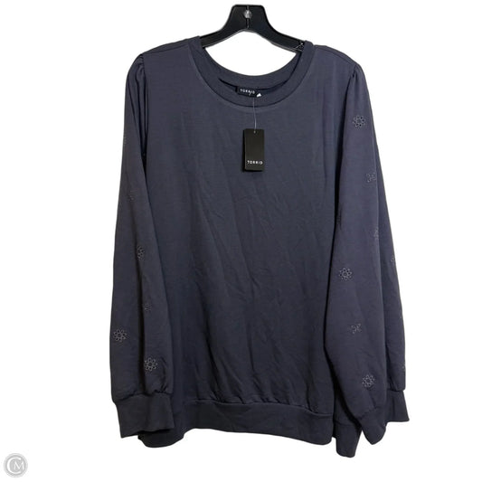 Sweatshirt Crewneck By Torrid In Grey, Size: 4x
