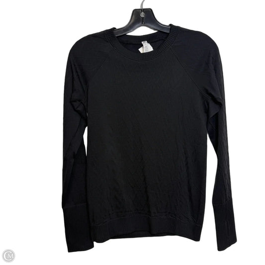 Athletic Top Long Sleeve Crewneck By Lululemon In Black, Size: 6