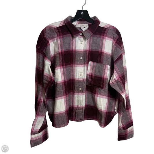 Top Long Sleeve By Loft In Pink, Size: L