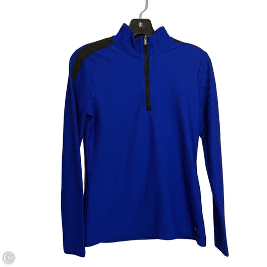 Athletic Top Long Sleeve Collar By Lauren By Ralph Lauren In Blue, Size: M