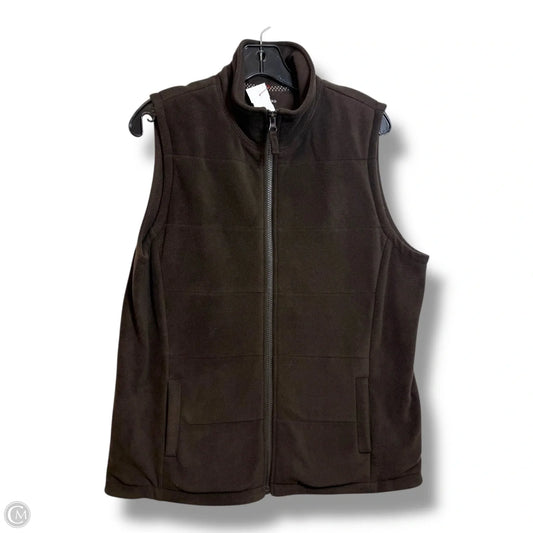 Vest Fleece By Lands End In Brown, Size: M