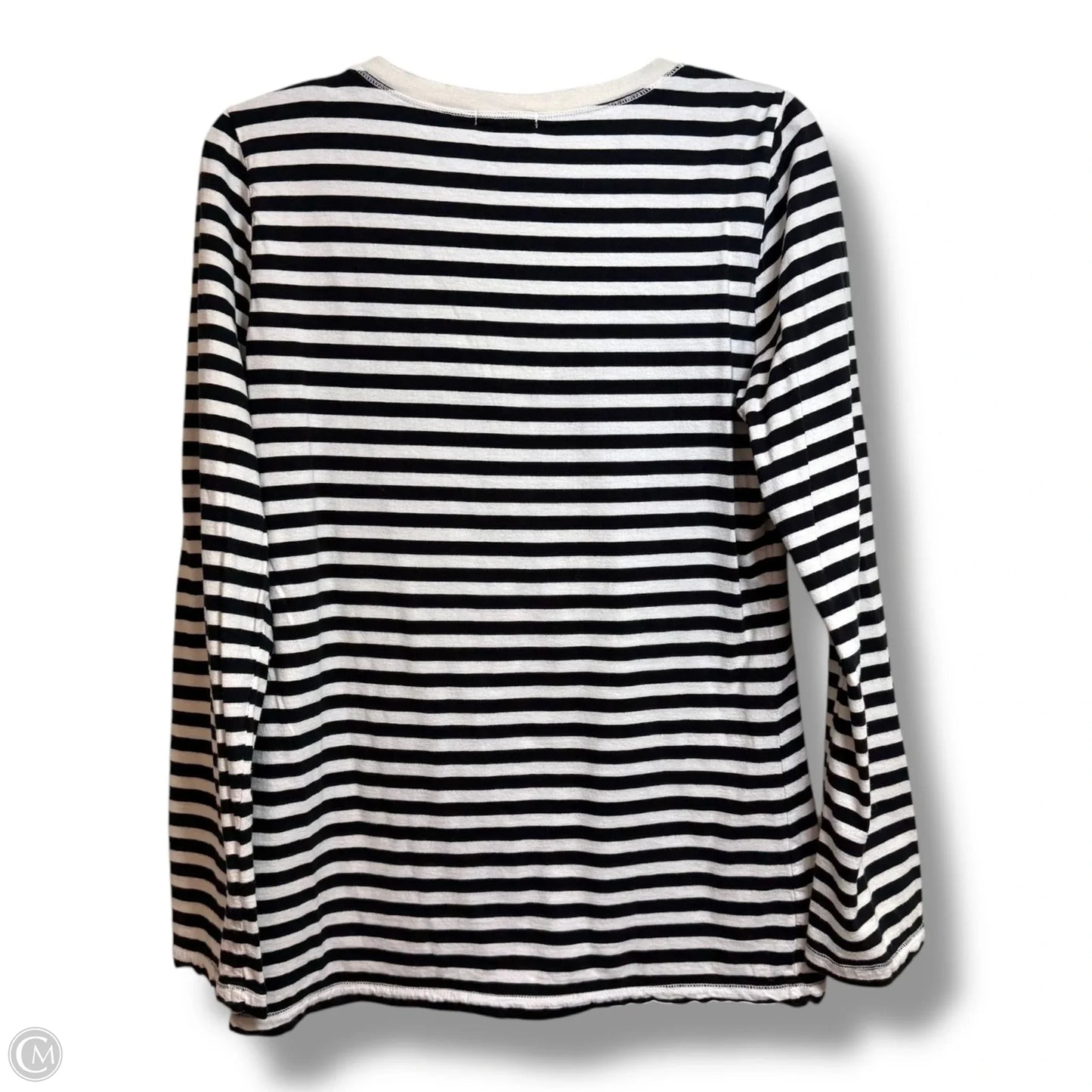 Top Long Sleeve By Boston Proper In Striped Pattern, Size: L