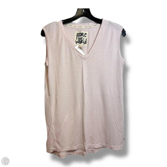 Top Sleeveless By Peace Love World In Pink, Size: S