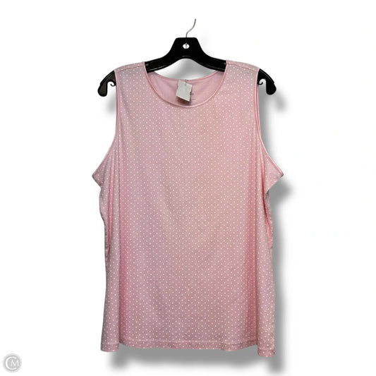 Top Sleeveless By Cj Banks In Pink, Size: 1x