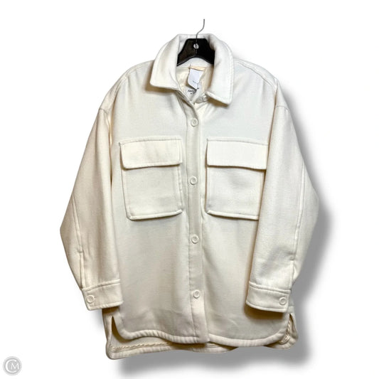 Jacket Shirt By Abercrombie And Fitch In Cream, Size: S
