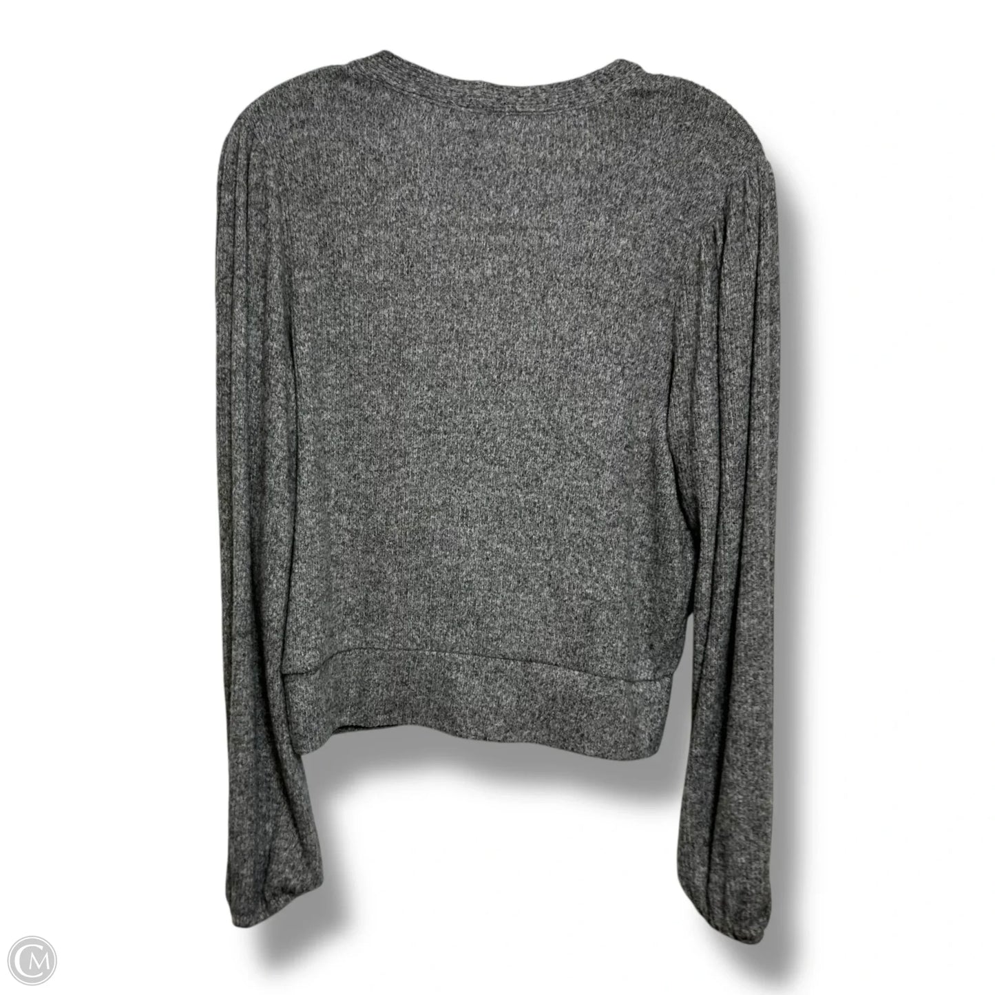 Top Long Sleeve By Anthropologie In Grey, Size: M