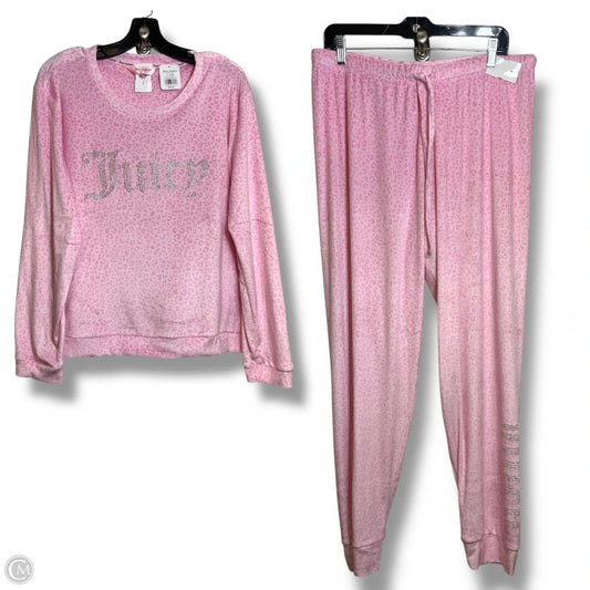 Pajamas 2pc By Juicy Couture In Pink, Size: Xl