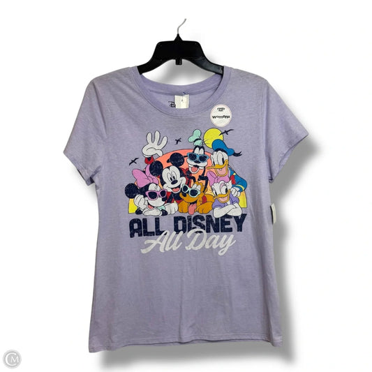 Top Short Sleeve By Disney Store In Purple, Size: S