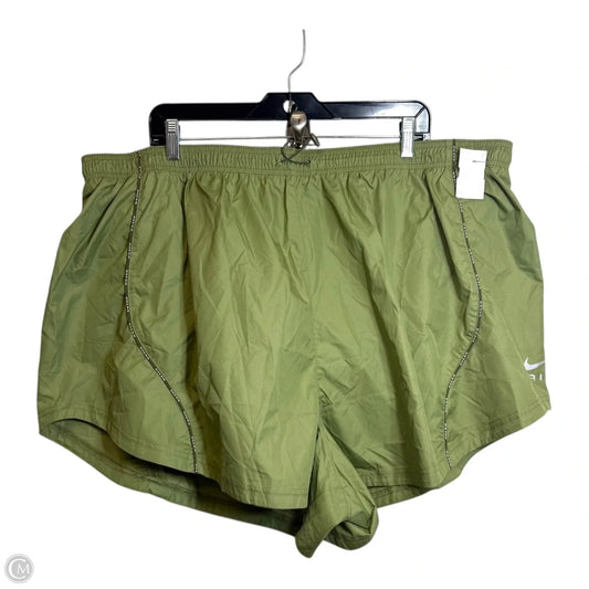 Athletic Shorts By Nike In Green, Size: 3x