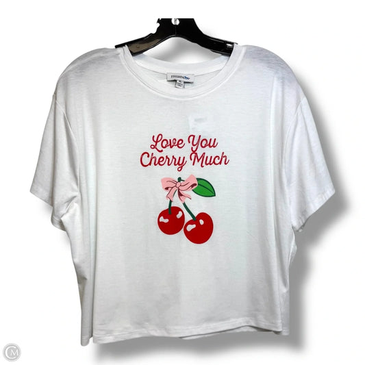 Top Short Sleeve By Freshman In White, Size: Xl