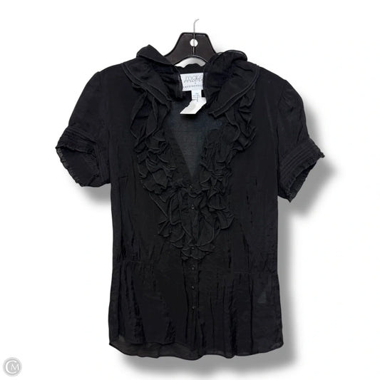 Top Short Sleeve By Anthropologie In Black, Size: S