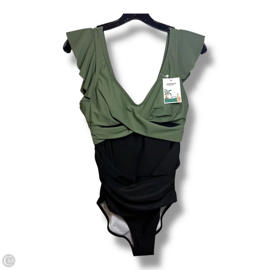 Swimsuit By Clothes Mentor In Black & Green, Size: S
