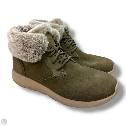 Boots Ankle Flats By Skechers In Green, Size: 9.5