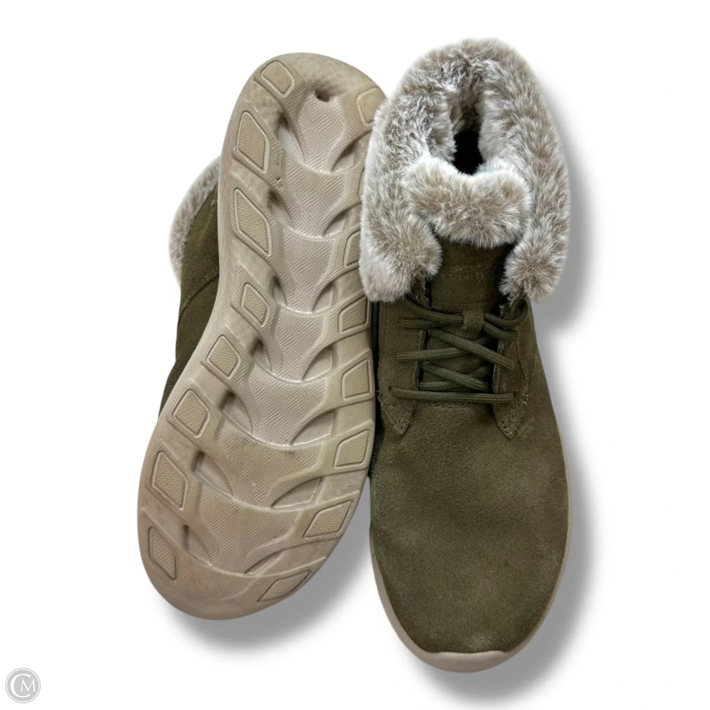 Boots Ankle Flats By Skechers In Green, Size: 9.5