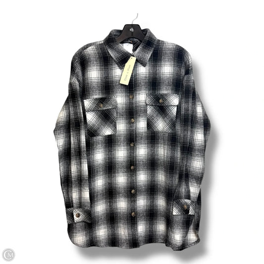 Jacket Shirt By Doe & Rae In Plaid Pattern, Size: S