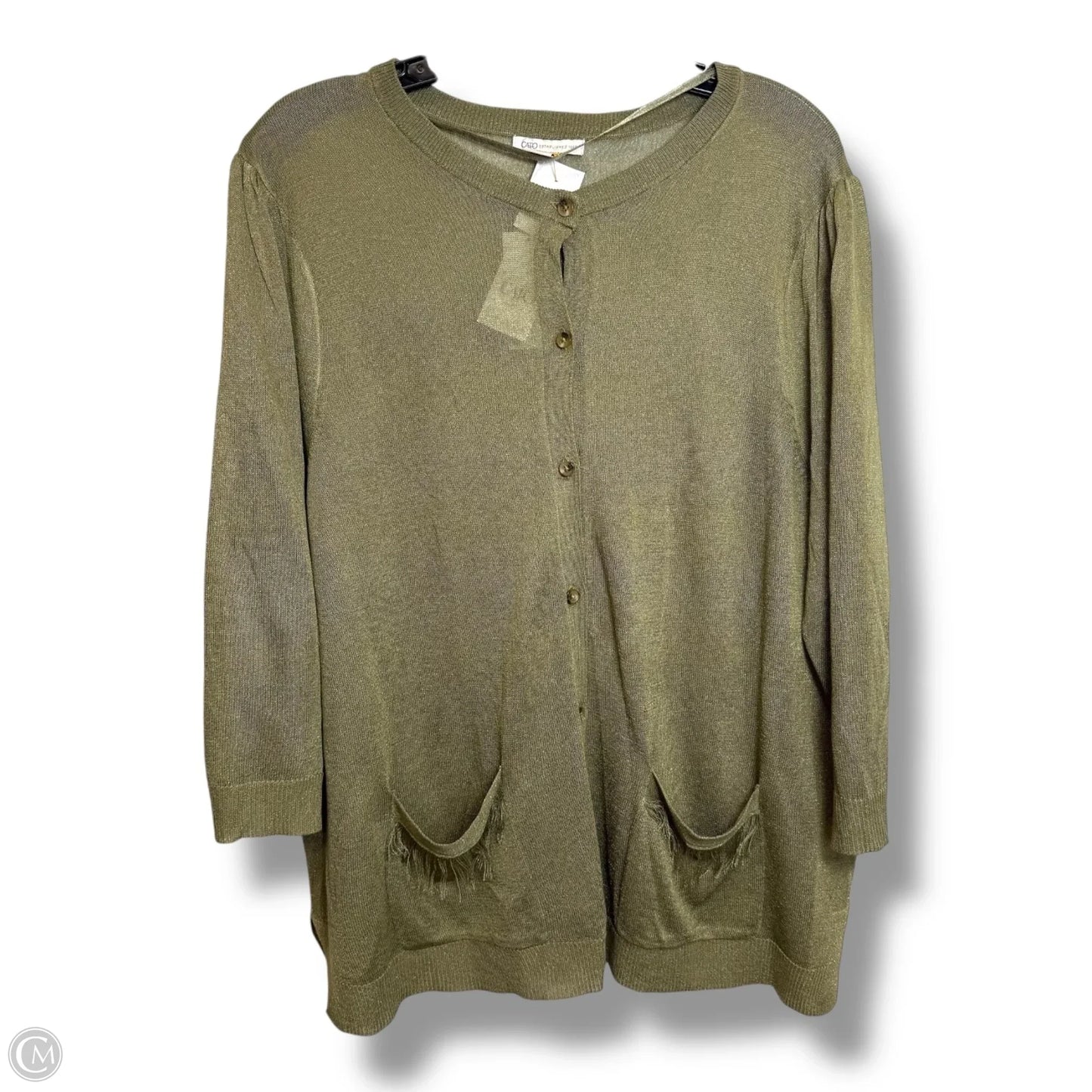 Cardigan By Cato In Green, Size: 18
