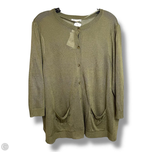 Cardigan By Cato In Green, Size: 18