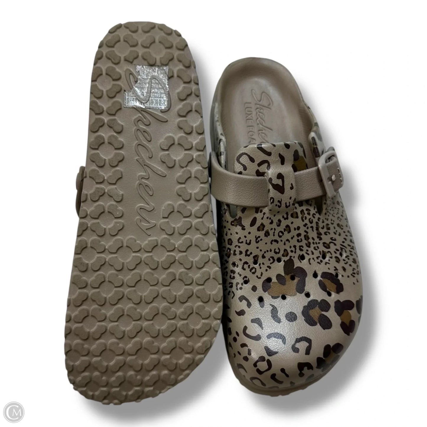 Sandals Flats By Skechers In Camouflage Print, Size: 6