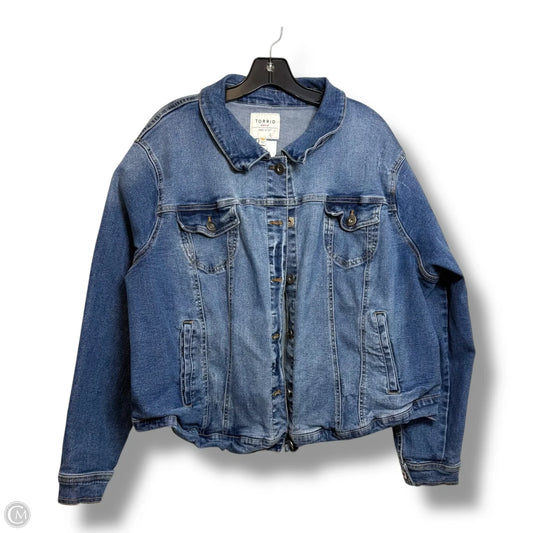 Jacket Denim By Torrid In Blue Denim, Size: 4