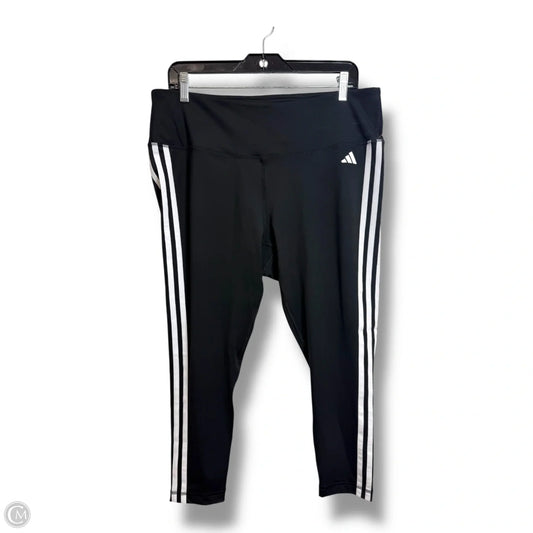 Athletic Pants By Adidas In Black, Size: 1x