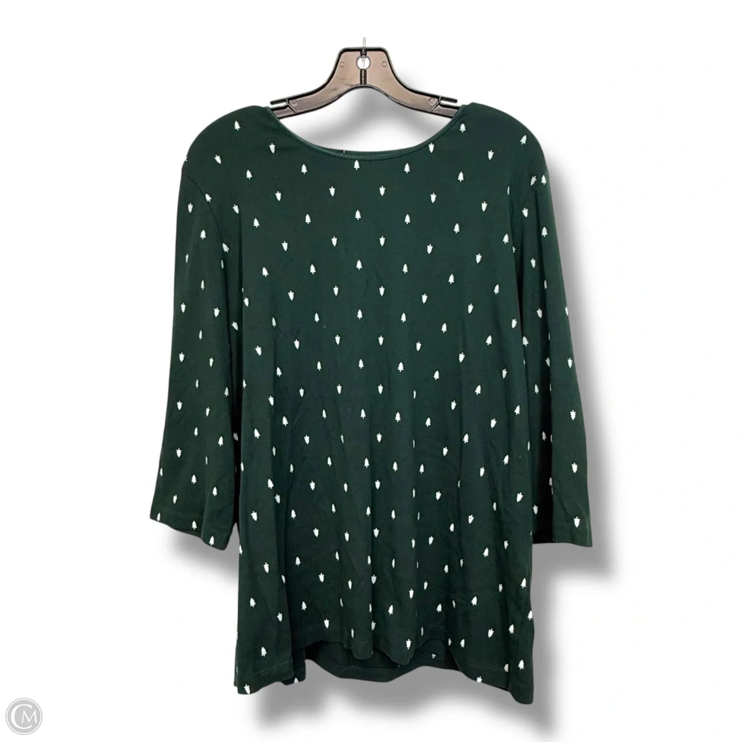 Top Long Sleeve By Cj Banks In Green, Size: 1x