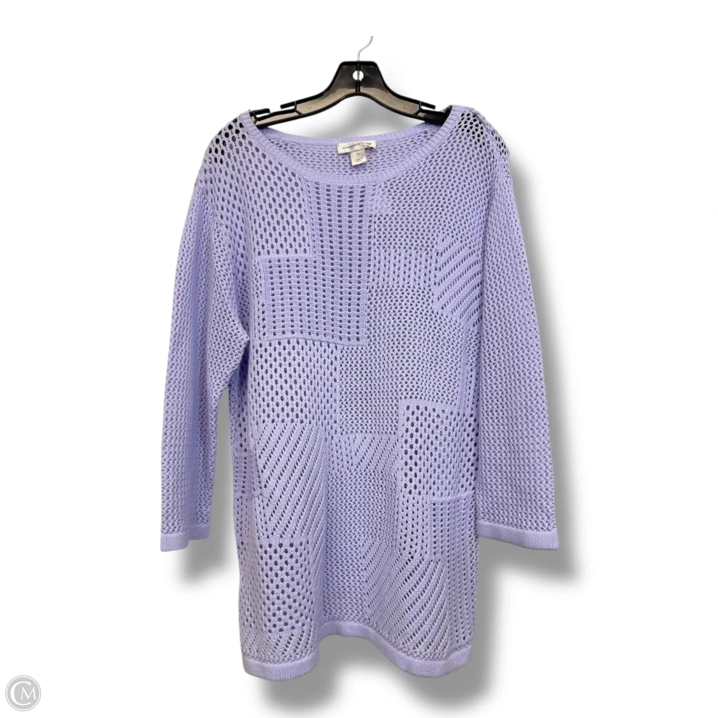 Top Long Sleeve By Christopher And Banks In Purple, Size: Xl