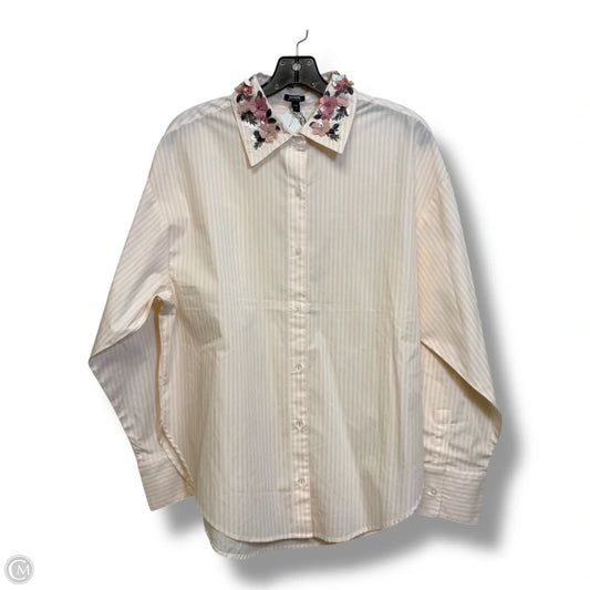 Blouse Long Sleeve By Express In Peach, Size: S