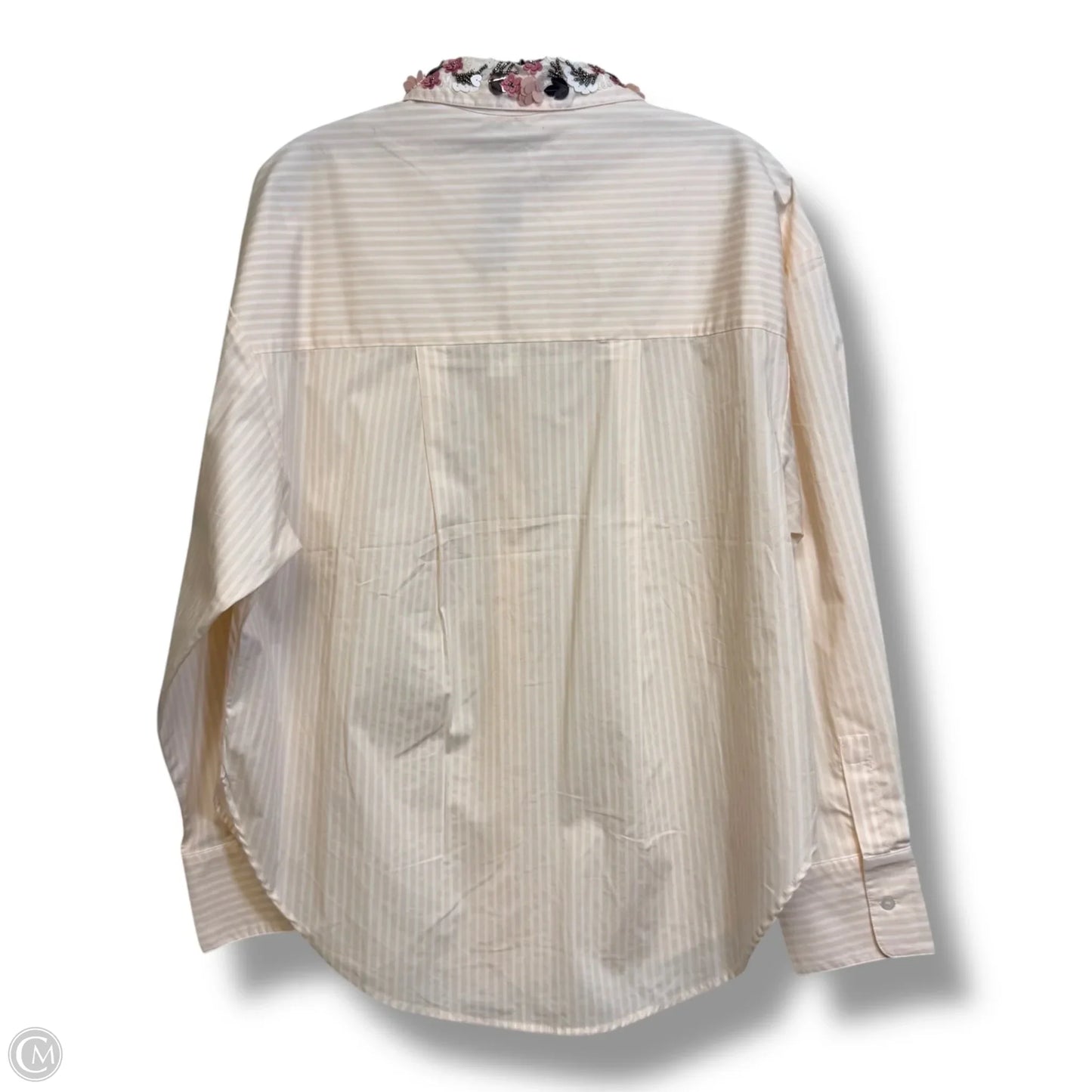 Blouse Long Sleeve By Express In Peach, Size: S