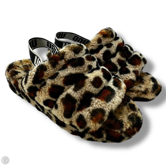 Slippers Designer By Ugg In Animal Print, Size: 7