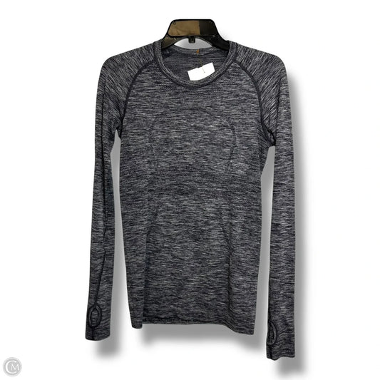 Athletic Top Long Sleeve Crewneck By Lululemon In Grey, Size: M