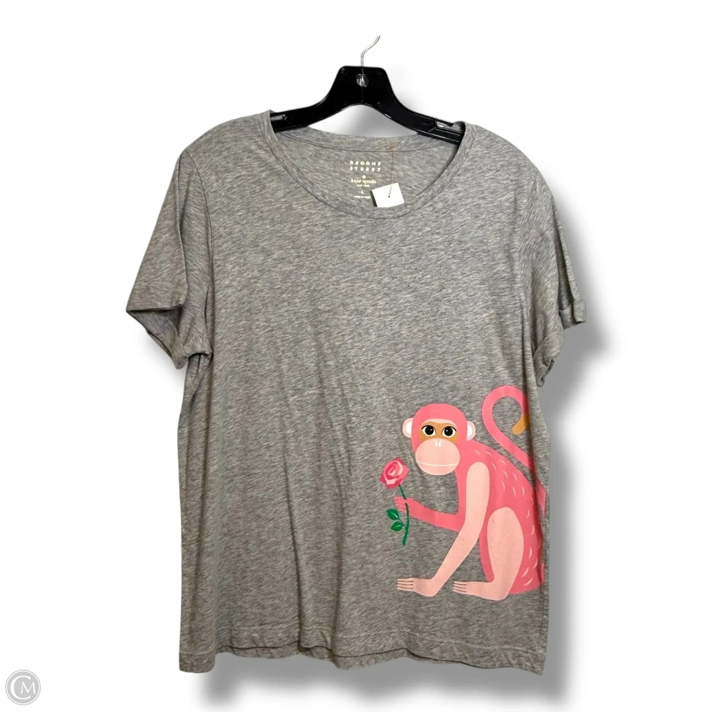 Top Short Sleeve Designer By Kate Spade In Grey, Size: L