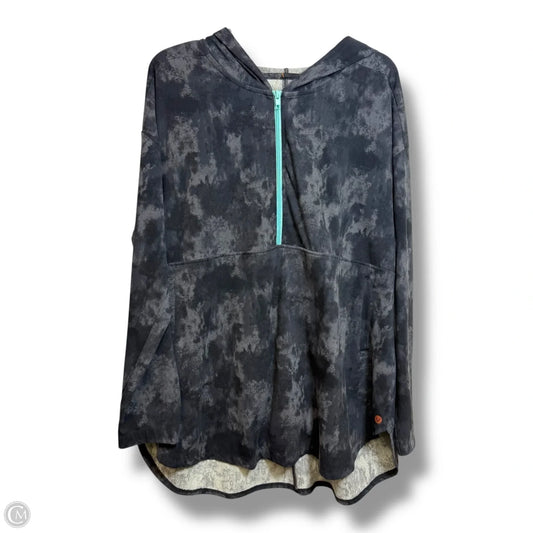 Athletic Top Long Sleeve Hoodie By Livi Active In Camouflage Print, Size: 1x